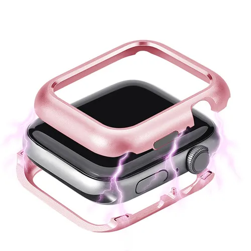 Магнитный чехол для apple watch, чехол для apple watch 4, 3, 5, часы 44 мм/42 мм iwatch 5, 4, 3, 2, 1, 40 мм/38 мм, защитный чехол-бампер - Цвет: pink