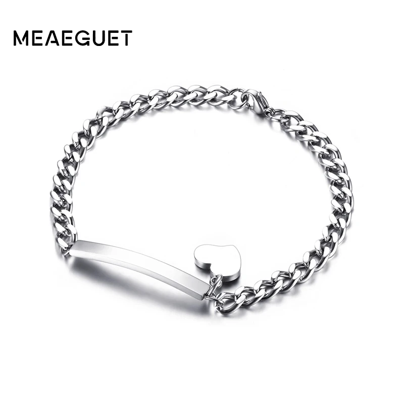 Personalized Engrave ID Name Bracelet For Women 8mm