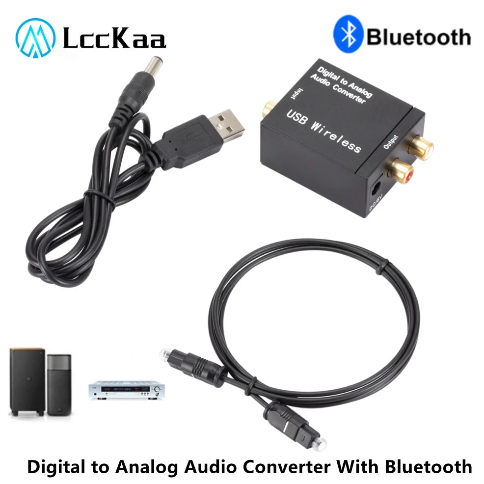USB-усилитель DAC с Bluetooth цифро-аналоговый аудиопреобразователь Toslink коаксиальный