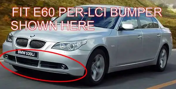 REAL Carbon Fiber Front Bumper Splitters Lip SPOILER for BMW E60 E61 5-SERIES 2003-2007 1PAIR
