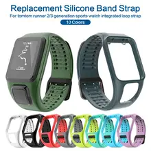 Модные часы в силиконовом корпусе ремешок для TomTom Runner 2/3 Spark/3 Спорт gps часы молодежное сменный спортивный браслет