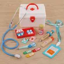 13 шт./компл. деревянный ролевые игры Медицинские Аптечки инструменты Развивающие детские игрушки Детский Набор доктора