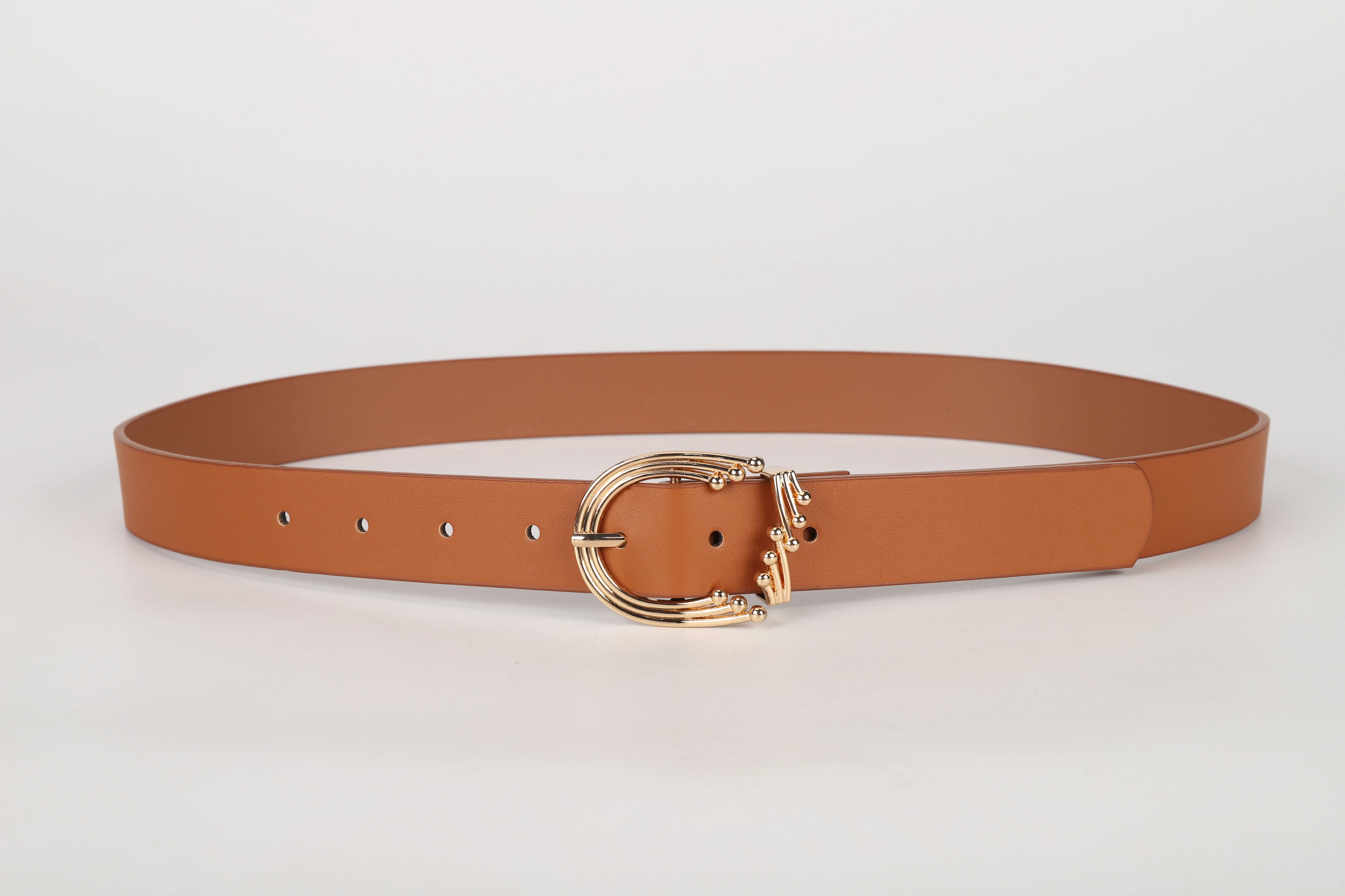 Double Half Ring Ladies Belt Leather 