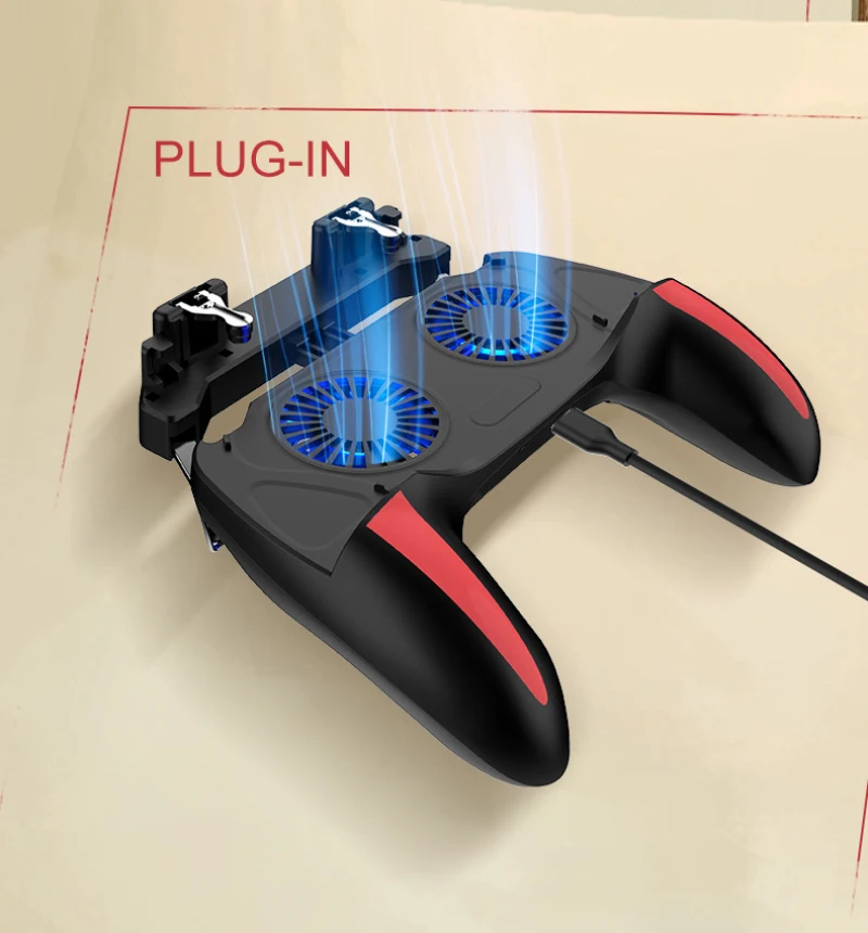 H10 Gamepad Pubg Controller Double Cool Fan 5000 Mah Powerbank Game-Controller Android Joystick Mob