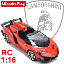 Радиоуправляемая машина для Lamborghini Veneno 4wd Радиоуправляемая машинка, игрушечный автомобиль из алюминиевого сплава, Электронный светильник, подарок, детская игрушка, 1:16