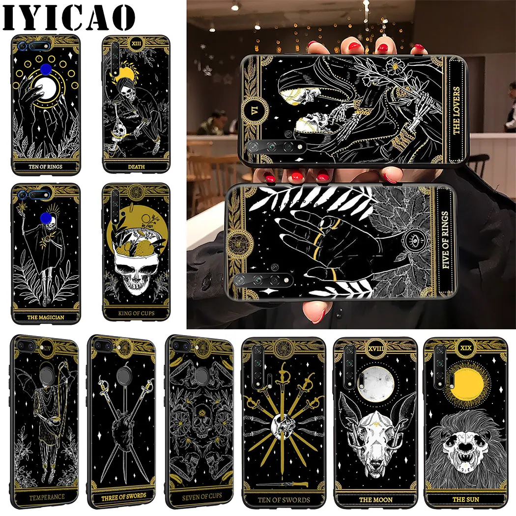 IYICAO смерть Таро мягкий чехол для телефона Huawei Honor 9X20 Pro 7A 7C 7X8 9 10 Lite 8X 8C Примечание