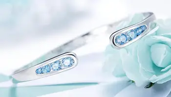 

YTF59 925 Silver Bracelet Female Crystal Decoration Zircon Lady Bracelet Birthday Party Gift