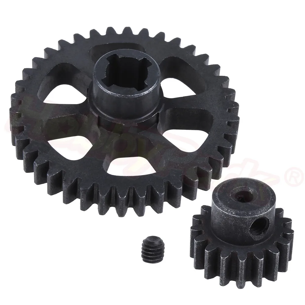 5 компл./лот сталь металл 38T Diff основная шестерня и 17T Мотор для WLtoys 1/18 RC автомобиль