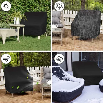 

NHBR-Patio Chair Covers, 210D Heavy Duty Patio Furniture Covers Waterproof Outdoor Chair Cover, Large Protective Lounge Deep Sea