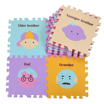 

9Pcs Baby Crawling Mat Play Mat Family Member English Letter PE Foam Mat Kids Floor Puzzles Playmat Baby Play Gym Crawling Mats