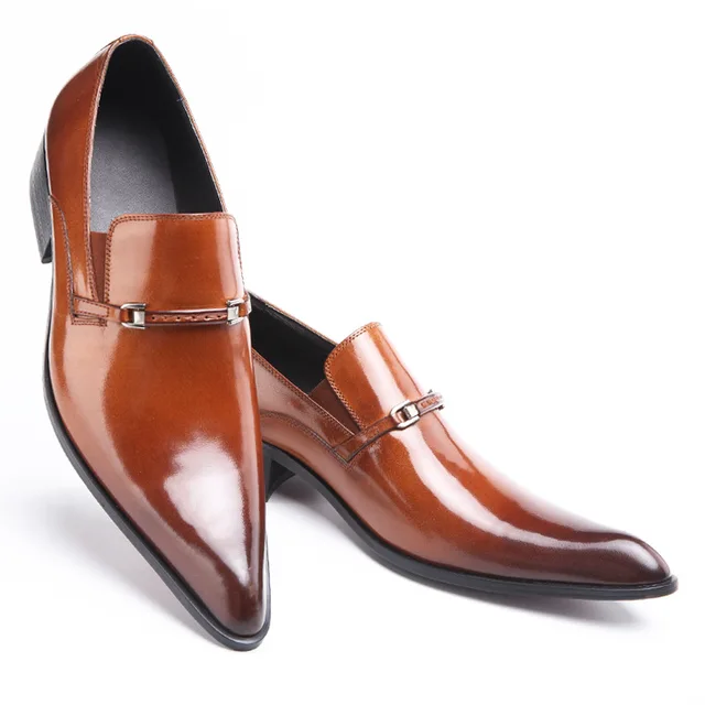 Мокасины мужские классические, итальянские кожаные туфли, без застежки, заостренный носок, модные деловые туфли, трендовые 1