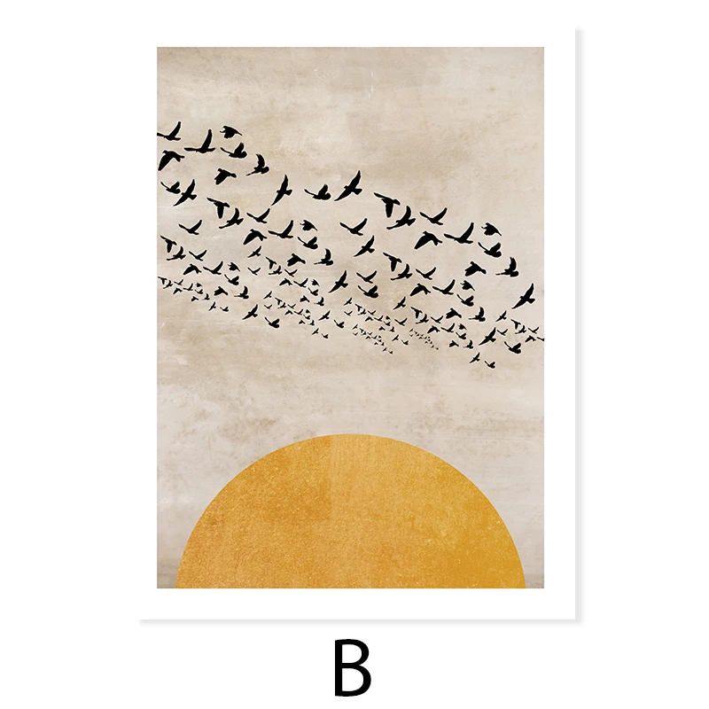 Sun-Silhouette-Scandinavian-Design-Burnt-Orange-Canvas-Painting-Wall-Art-Posters-and-Prints-Picture-for-Living (5)