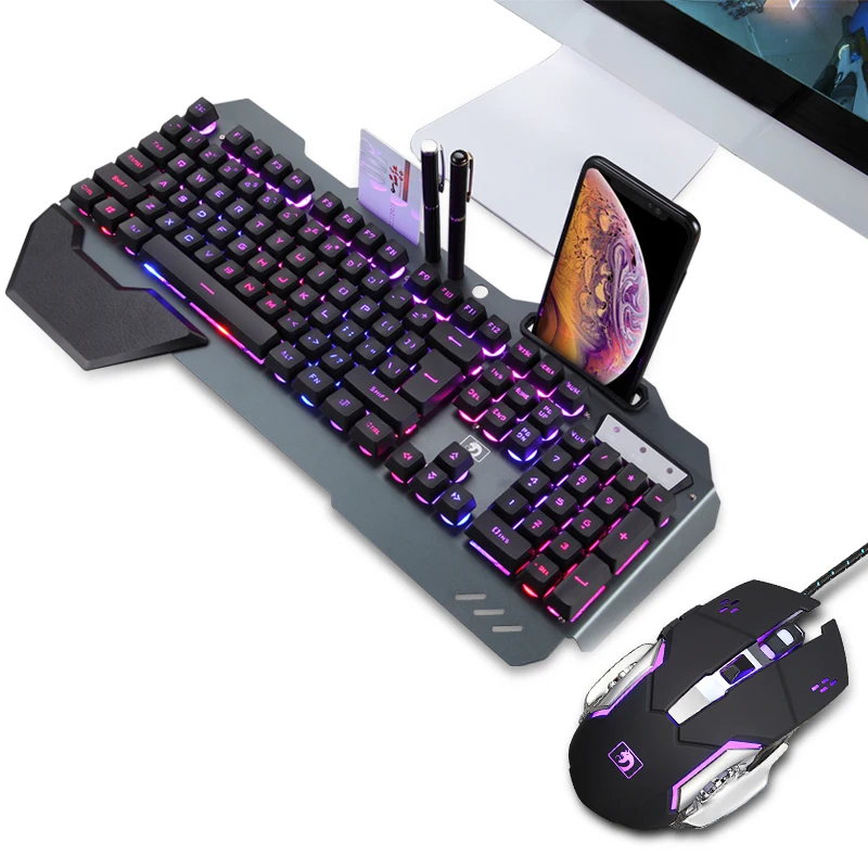 Игровая мышь и клавиатура RGB набор полумеханических игровых клавиатур с