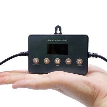 

LED Light ABS Aquarium Dimmer Controller Brightness Adjustment Intelligent Timing Modulator Fish Tank 12-24V LCD Screen Easy Use