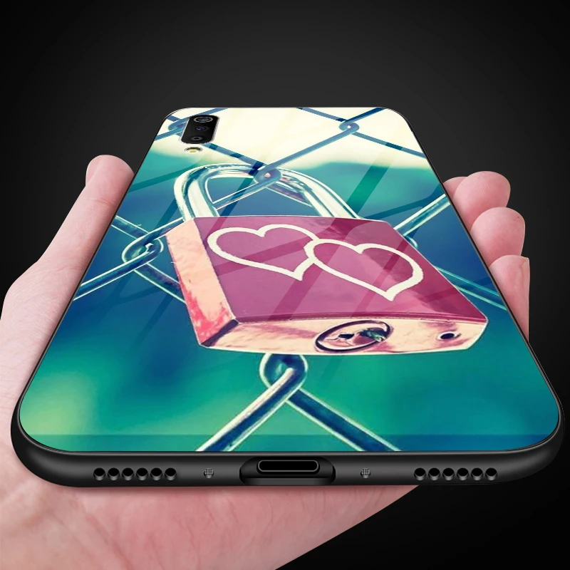 Чехол для телефона для samsung Galaxy A10 A20 A30 A40 A50 A6S A70 A8S A80 A90 закаленное Стекло чехол J4Plus M10 M20 M30 Note9 защитный чехол