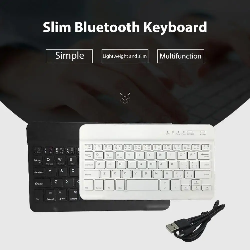 Беспроводная ультратонкая клавиатура с 78 клавишами Bluetooth для iPad телефона игровая