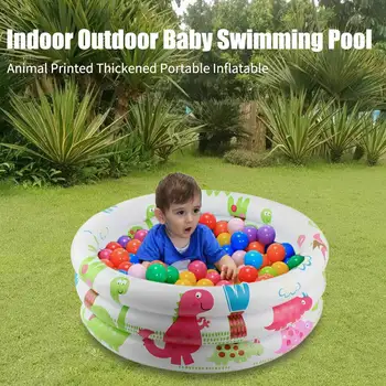 

Portable Inflatable Baby Swimming Pool Summer Animal Printed PVC Indoor Outdoor Swimming Pool