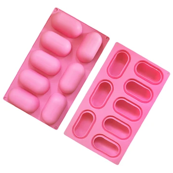 

Mousse Mold French Dessert Mold Baking Mold Silicone Cake Mold Many Shapes of Food Grade 8 Even Capsule Oval Silicone MAQUETER