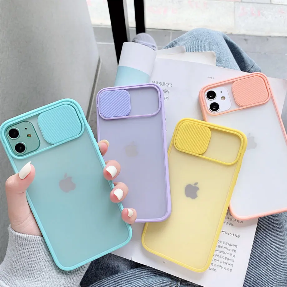 Camera Lens Protection Phone Case on For iPhone 11 12 Pro Max 8 7 Plus XR XsMax X SE 2020 13 Pro Max Color Candy Soft Back Cover