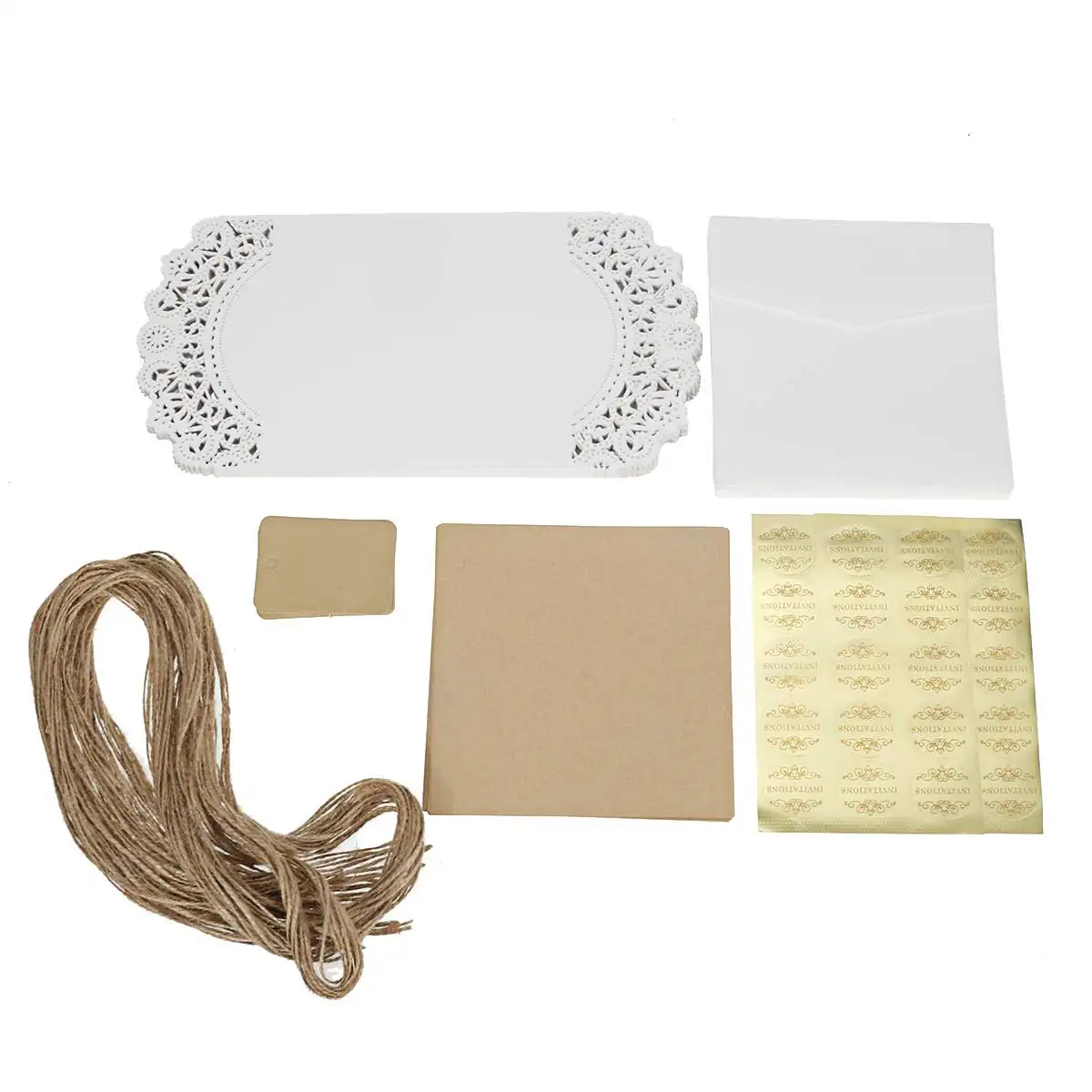  30/50Pcs/set Laser Cut Wedding Invitations Cards +Tags Vintage Wedding Bridal Shower Gift Greeting  - 4.00039E+12
