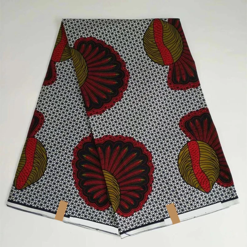 

Miss.L New arrived Ankara wax fabric 100% cotton wax fabric high quality 2019 6 yards/pcs for decoration HL19S112816