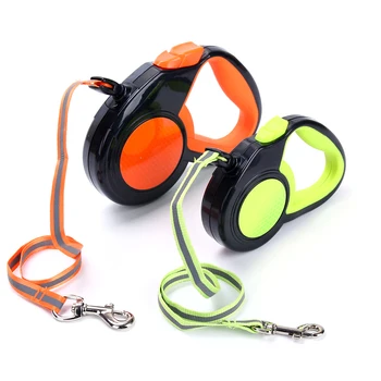 

Pet Dog Automatic Retractable Leashes ABS Nylon Walking Night Running Reflective for Leads Leash Small Medium Dogs 3/5/8M Length