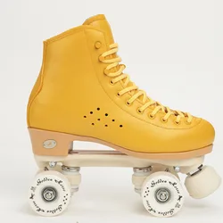 Double Row Skate Shoes Professional Wear-resistant Beginner New Style Adult Unisex Shoes Patins Quad Roller Skate Shoes KC50LH