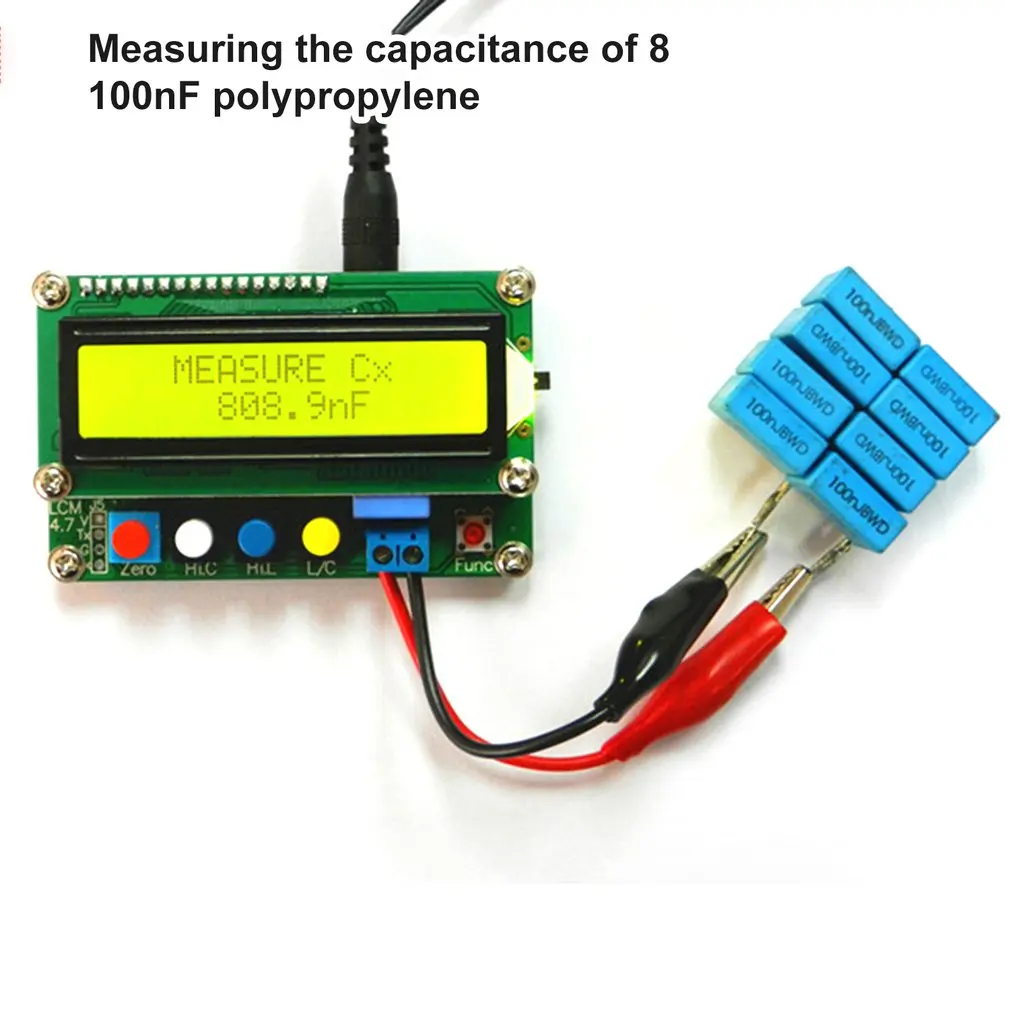 LC100A цифровой ЖК-дисплей емкость LC метр Индуктивный тестер индуктивности конденсатор Таблица 1pF-100mF 1uH-100H