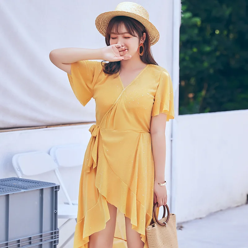 

Plus-sized WOMEN'S Dress 200 of Fat Mm Slimming Belly Covering Large GIRL'S Slimming Loose-Fit Underwire Two-piece Swimsuits