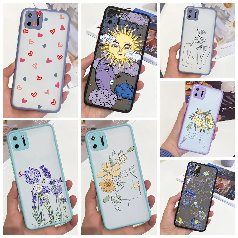 For Realme C11 2021 C20 C21 C25 C17 C15 C12 C2 Fashion Phone Case V5 Q2 Real me C 11 RMX2185 Clear Protect Back Cover | Мобильные