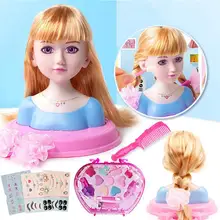 Kids Dolls Makeup Doll Set Princess Hair Styling Head Doll Playset