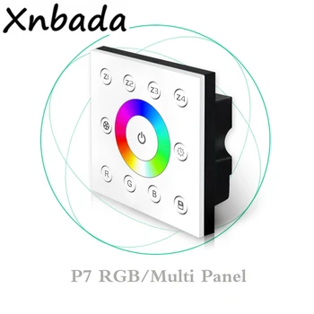 

P7 Multi zone RGB Touch Panel Dimmer LED Strip Panel Controller AC85V-265V Output DMX512 Signal 12 Channel