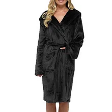 Ночное платье, женский халат, хлопковый Халат, женский зимний удлиненный коралловый плюшевый халат, халат с длинными рукавами, халат, пальто