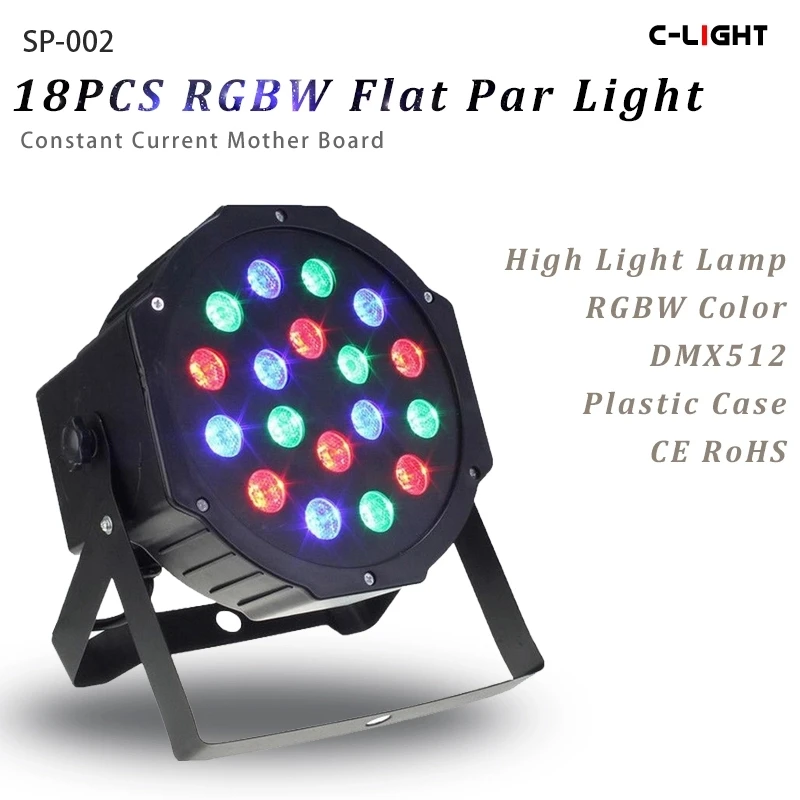 Yunfa светодиодный сценический светильник 18x1 W Par 18W RGB лазерный проектор DMX 512 для