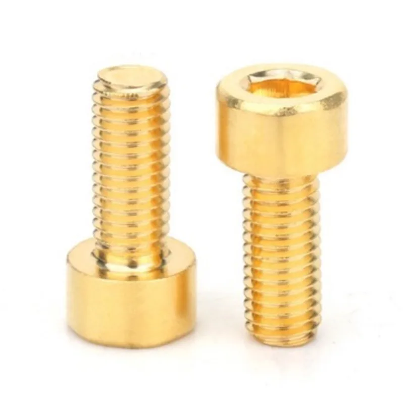 3-50pcs DIN912 brass allen head screw M2 M2.5 M3 M4 M5 M6 M8 Brass Hex Hexagon Socket Cap Head Screws | Обустройство дома