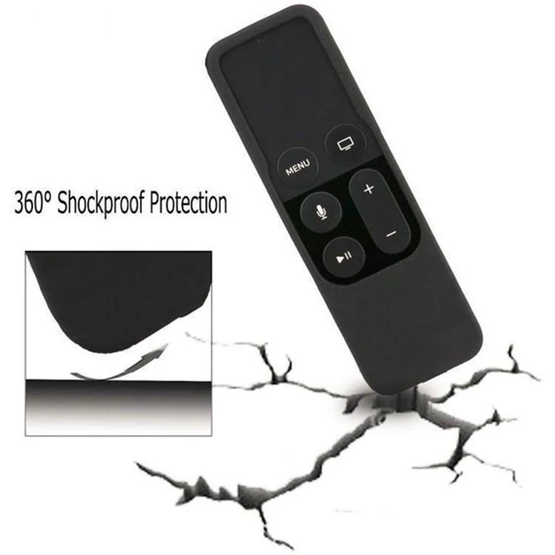 Silicone Remote Case For Apple TV 4 Remote Control Cover Soft Silicone Protective Case Waterproof Dust Anti-fall Dust Cover