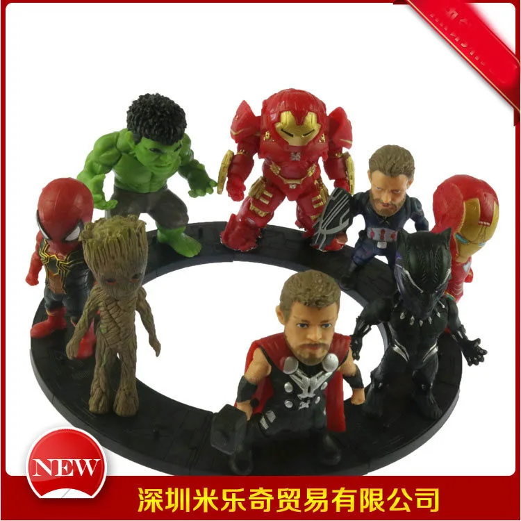

Avengers 3 Infinite Battle 8-Cute America Captain Thor Hulk Iron Man Spider-Man