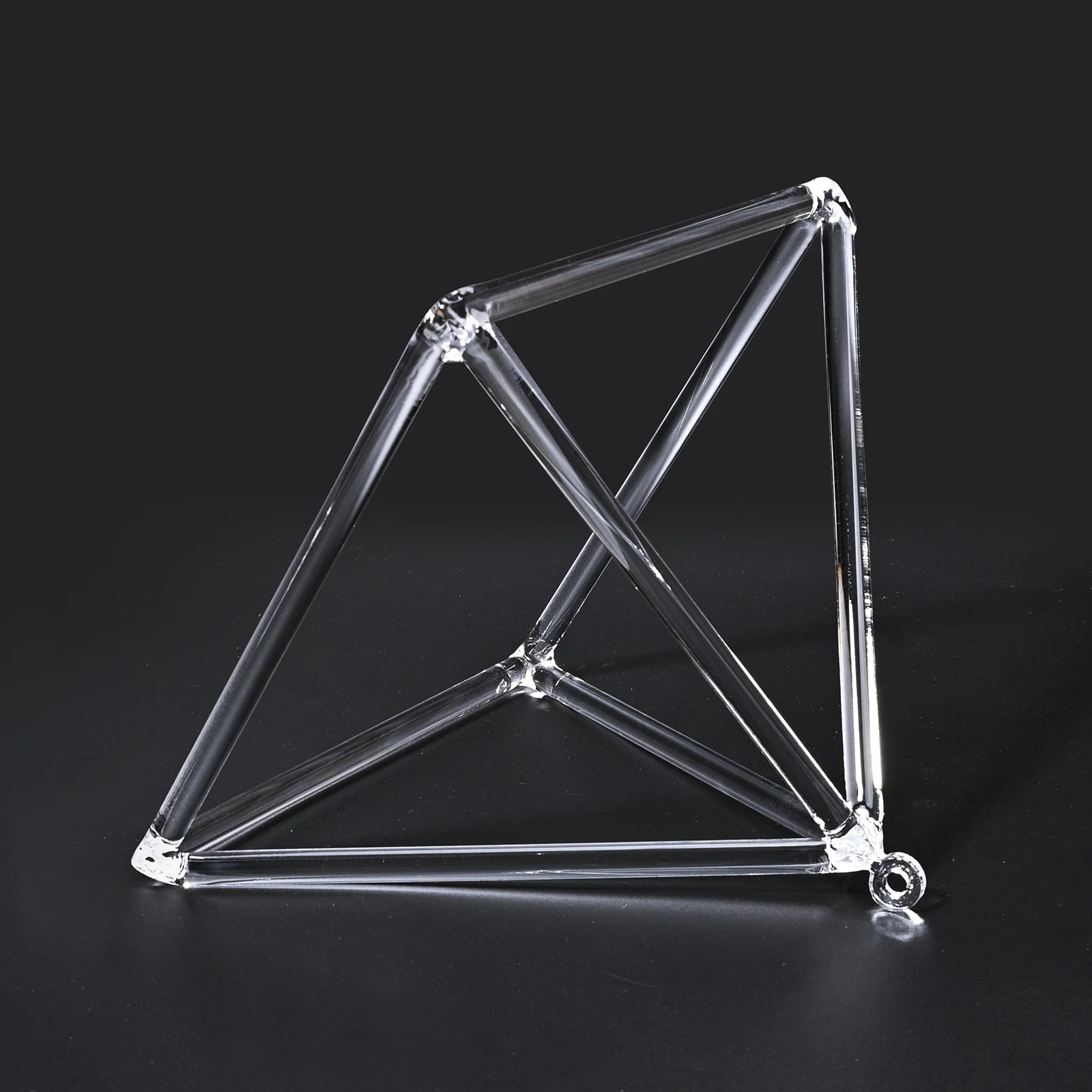 CVNC 12 Inch Clear Quartz Crystal Singing Pyramid for Musical Instrument Sound Bath