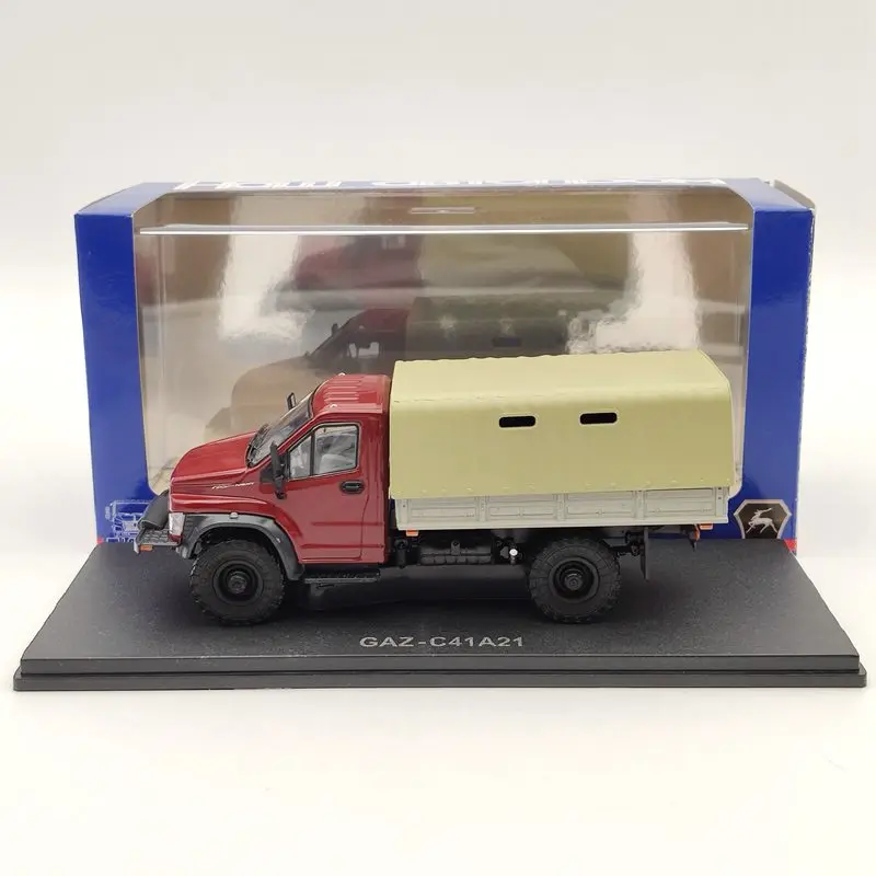 

HAW ABTONPOM 1:43 GAZ C42A21 ГАЗ H234 Russia Truck Diecast Models Car Red