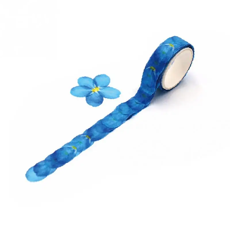 200 шт/рулон наклейки восхитительный цветок DIY скрапбук лепестки наклейка лента - Цвет: Blue