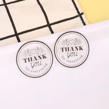 

100pcs/pack thank you for everything transparent Gift Seal Stickers decoration
