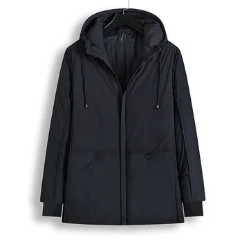 

Winter Keep Warm Medium Length Money Cotton-padded Jacket Men's Wear Plus Fat plus Size Lian Hat Cotton-padded Jacket Zipper