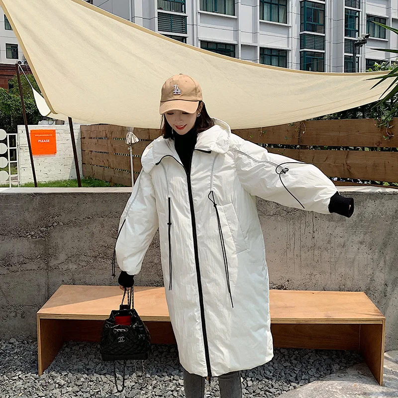 

Cotton-padded Jacket 2019 Winter New Style Korean-style Loose-Fit down Feather Cotton-padded Clothes Women's Mid-length Very Fai
