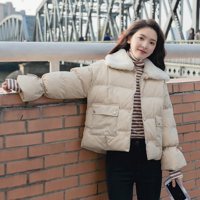 

Photo Shoot Cotton Coat Women's Korean-style Loose-Fit Cotton-padded Jacket 2019 Winter New Style down Coat Students Short Cotto