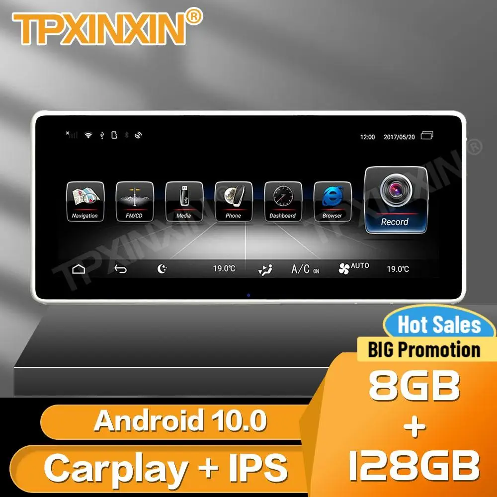 

Carplay Car Radio Stereo Receiver Android For Benz C GLC CLS 2014 2015 2016 2017 DSP GPS Navigation Player Auto Audio Head Unit