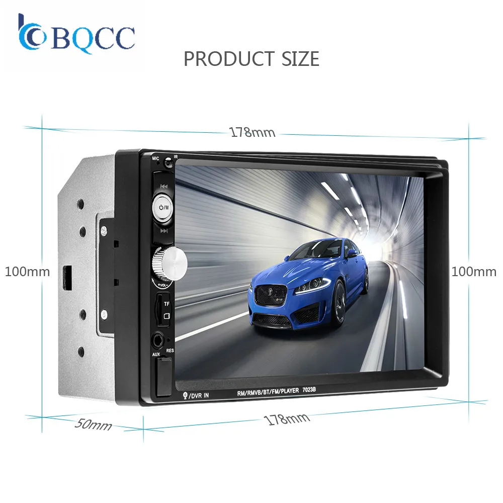 

Autoradio 2 Din Car Radio 7" Touch Screen Dash MP5 Bluetooth USB Digital 2Din Multimedia Player Rear View Camera