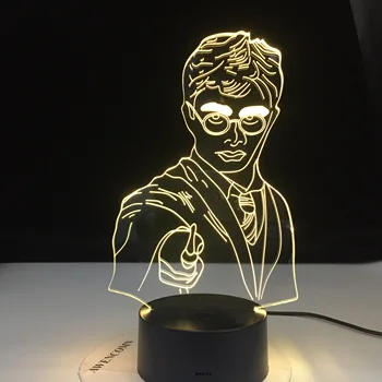 

Cool Movie Fans HOGWARTS Magic School Emblem Logo 3D illusion LED Night Light Mood Desk Lamp Home Decor Kids Toy 10th Deal Gift