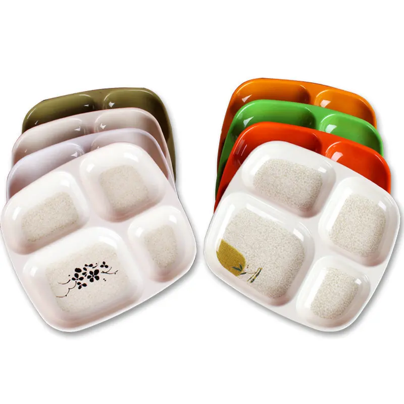 10 Inches Divided Plates,melamine Tray Plate,stackable,dishwasher Safe