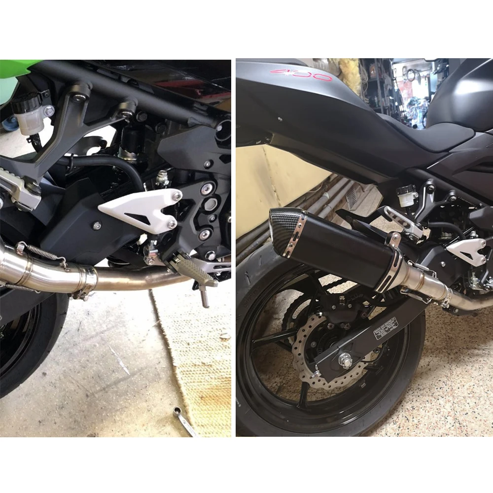 Глушитель выхлопной трубы SCL Racing 51 мм из нержавеющей стали для Kawasaki NINJA400/Z400 2017