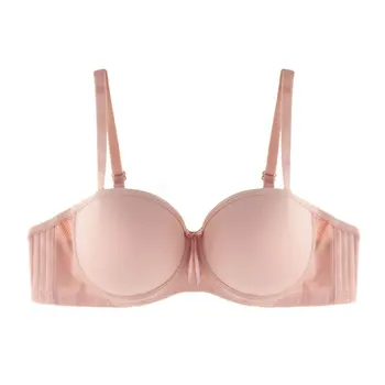 

Summer Sexy Lady 1/2 Cup with Steel Ring Smooth Solid Color Bras New Breathable Push Up Bra